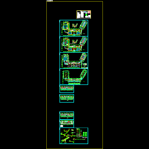 局办公楼暖通CAD施工图纸(压缩式冷水机组)(dwg)