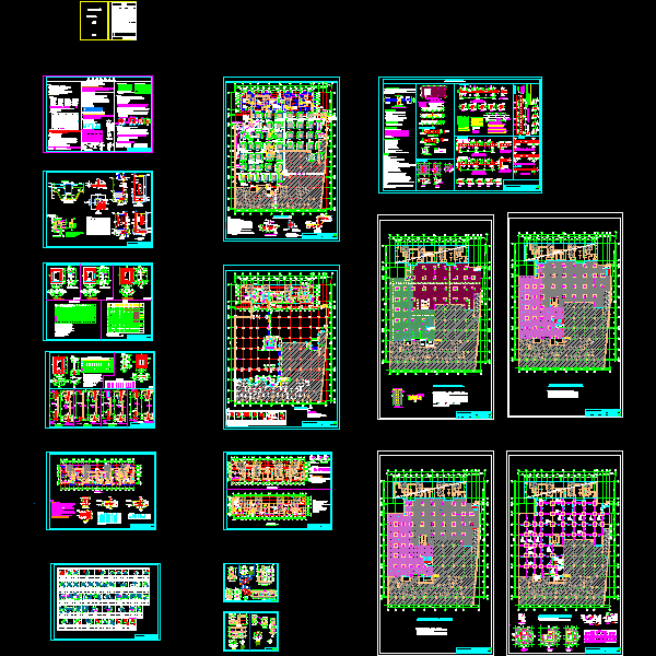 组合楼盖地下车库结构CAD施工图纸(dwg)(独立基础)