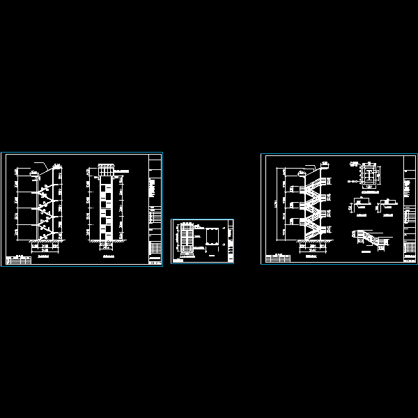 钢结构楼梯构造详细设计CAD图纸