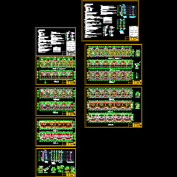 6层住宅楼给排水CAD施工方案图纸