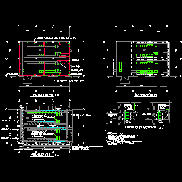 一份变配电室平面布置设计dwg格式CAD图纸