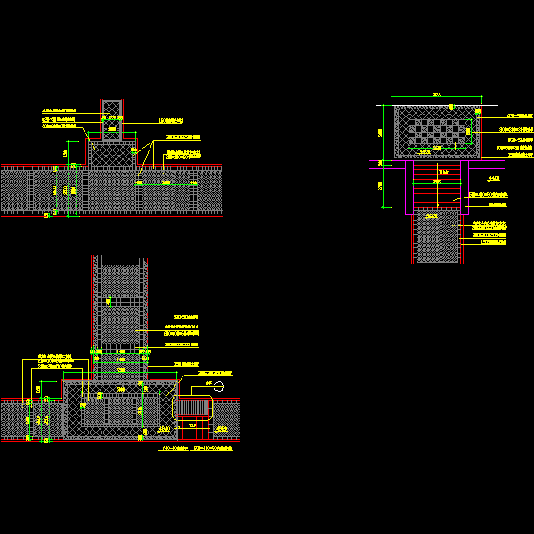 入口铺装平面CAD图纸(dwg)