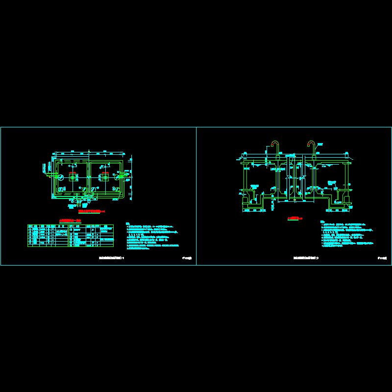 一份复合式衬砌隧道消防水池总体布置节点CAD详图纸设计(dwg)