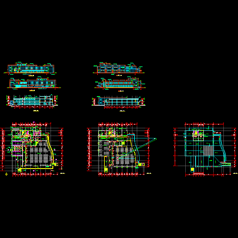 食堂建筑设计CAD图纸(dwg)