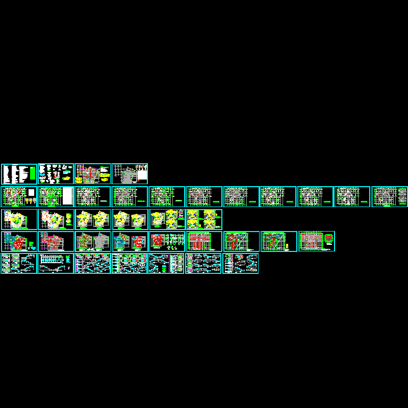 28层剪力墙住宅结构设计CAD施工图纸(dwg)(甲级筏形基础)(二级结构安全)