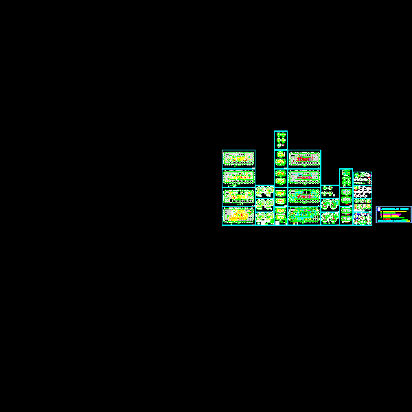 框架部分结构CAD图纸(平面布置图)(dwg)