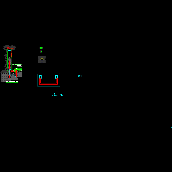 特色景墙与特色水景配筋节点CAD详图纸(剖面图)(dwg)