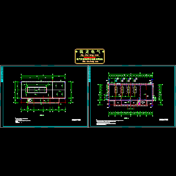 防雷接地平面CAD图纸(dwg)