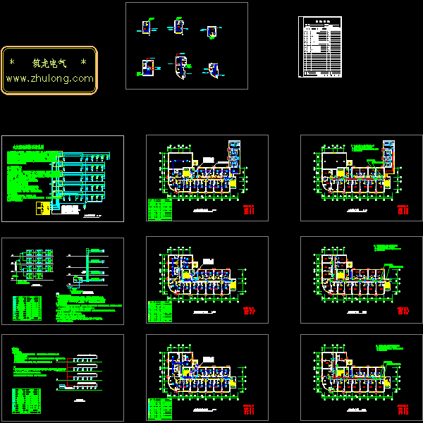 4层酒店弱电CAD图纸(火灾自动报警系统)(dwg)