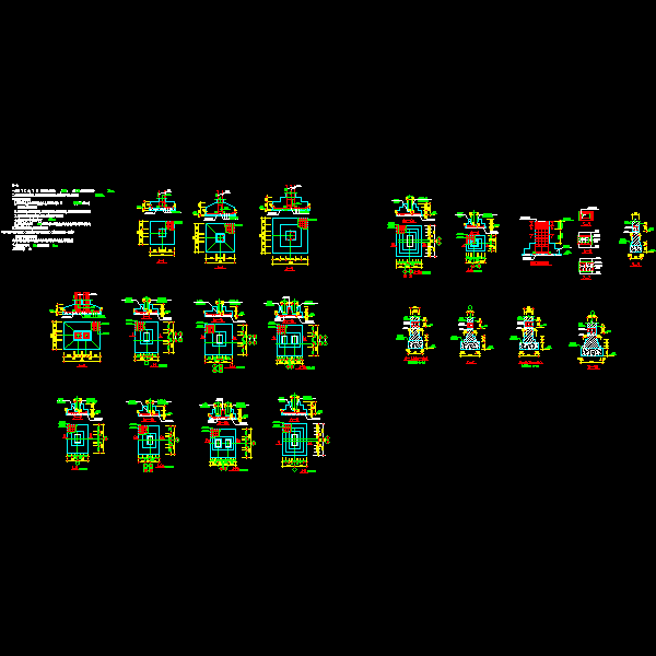 柱下独基节点构造详细设计CAD图纸
