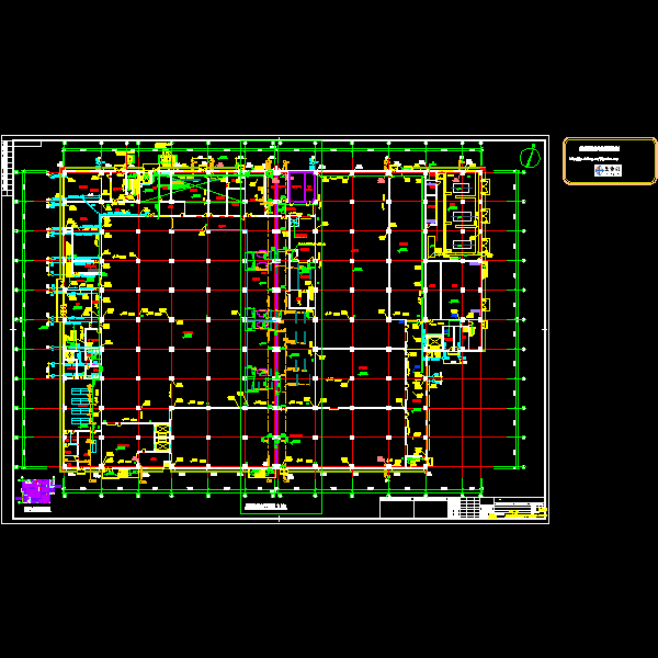 一份厂房给排水CAD平面图