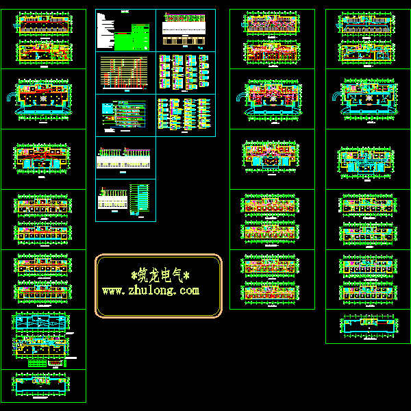 公司12层办公楼电气CAD施工图纸(dwg格式)