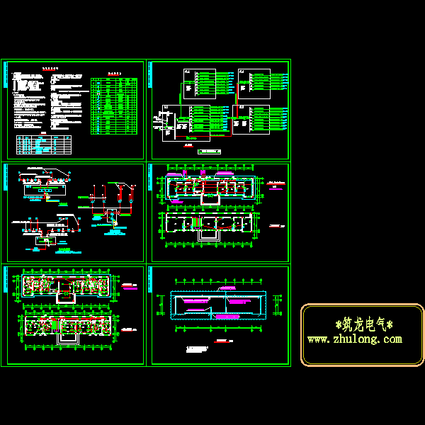 两层办公楼电气CAD施工图纸(防雷接地系统)(dwg格式)