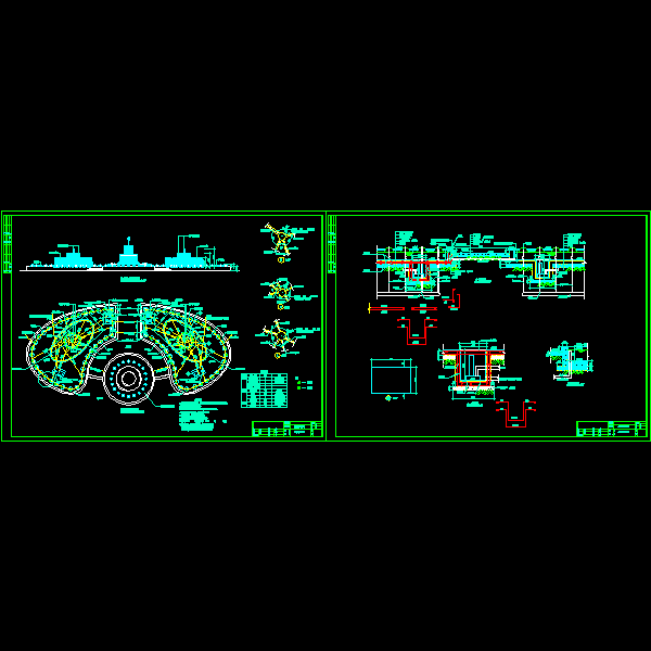 一份花园小区喷泉施工详细设计CAD图纸