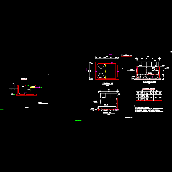 一份三跨预应力刚构桥排水沉淀滤池设计详细图纸dwg格式CAD图纸(地基承载力)