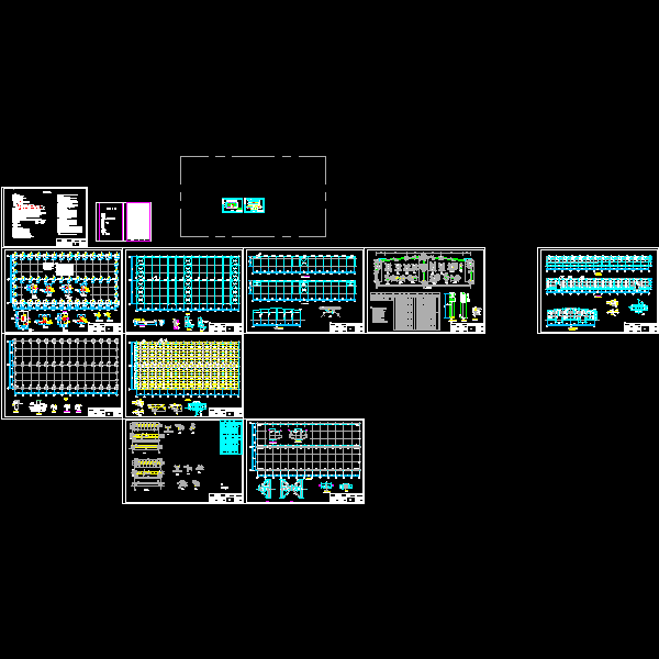 36米跨钢结构厂房CAD图纸