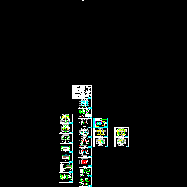 [独立柱基础]3层砖混别墅CAD图纸(建筑、结构、设备图)