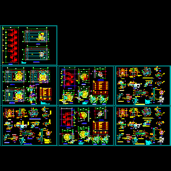 一份旋转楼梯结构CAD图纸