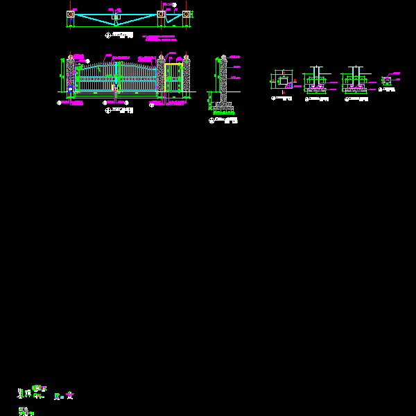 标准大门施工图（平开门）.dwg