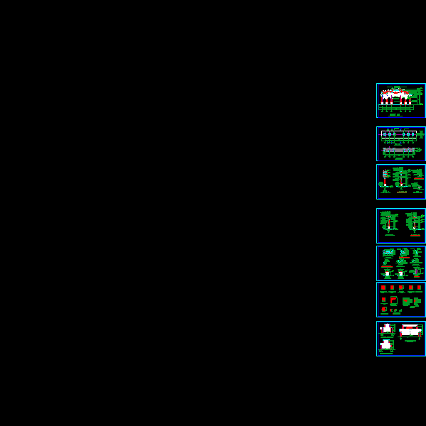 道观牌坊施工CAD详图纸(dwg)