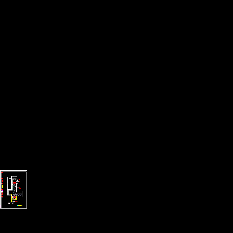 一份玻璃幕墙节点CAD详图纸（一）(dwg)