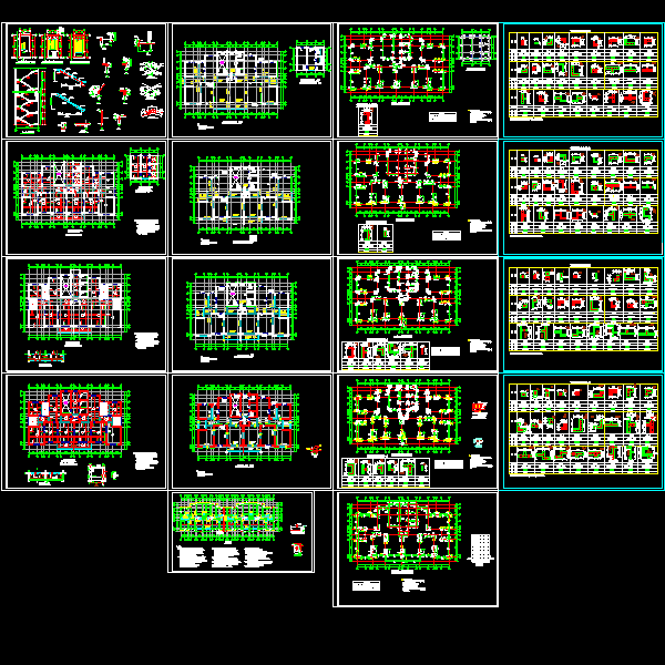 14层框剪结构设计CAD施工图纸(dwg)(桩基础)