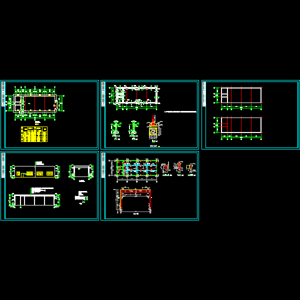 空压站结构设计CAD图纸(抗震烈度)(dwg)