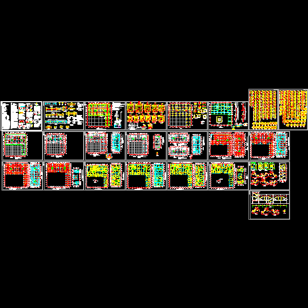 12层商住楼结构设计CAD施工图纸(dwg)(乙级独立基础)(二级结构安全)