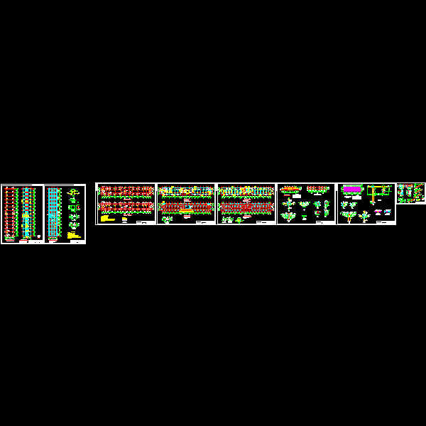 两层框架办公楼结构设计CAD施工图纸(dwg)(丙级独立基础)(二级结构安全)