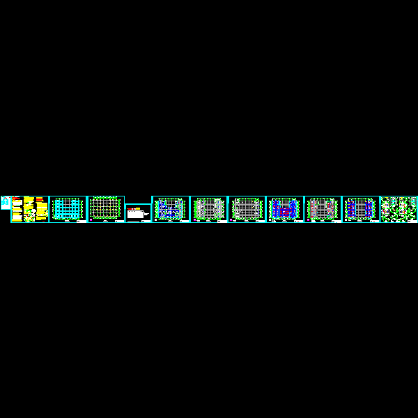 3层框架活动中心结构CAD施工图纸(平法制图纸)(dwg)(6度抗震)(丙级桩基础)