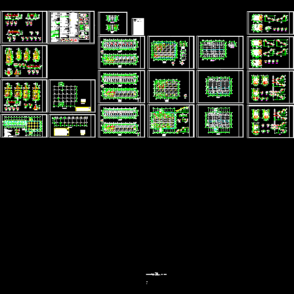 6层框架宿舍结构设计CAD施工图纸(dwg)(丙级独立基础)(二级结构安全)