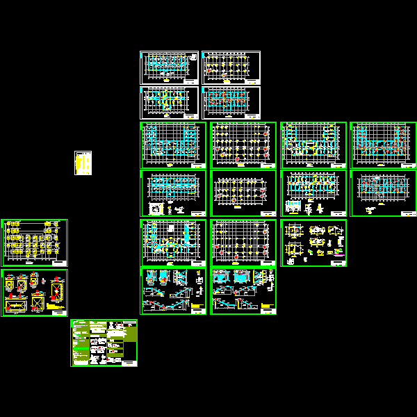 3层框架办公楼结构设计CAD施工图纸(dwg)(7度抗震)(丙级独立基础)