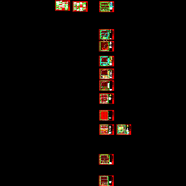 地上1层框架结构陈列馆结构CAD施工图纸(dwg)(6度抗震)(独立基础)