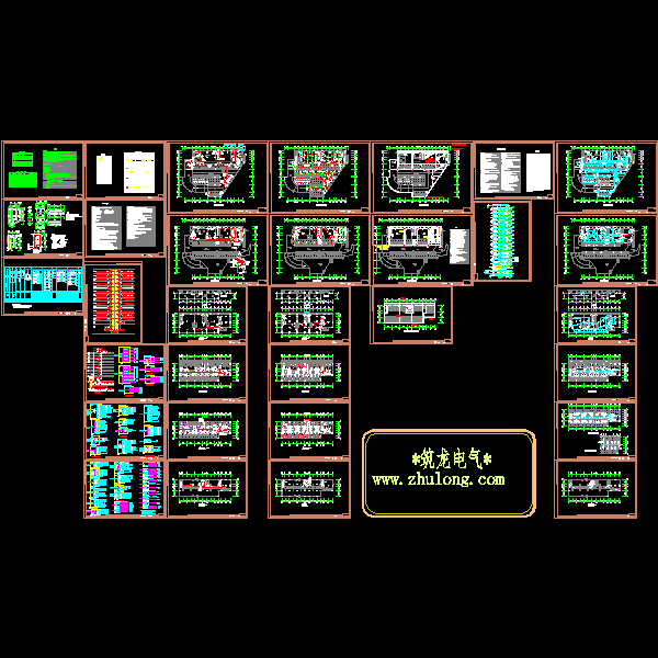 一类高层商住楼电气CAD施工图纸(dwg格式)
