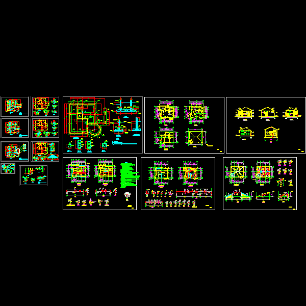 一份别墅建筑结构CAD图纸