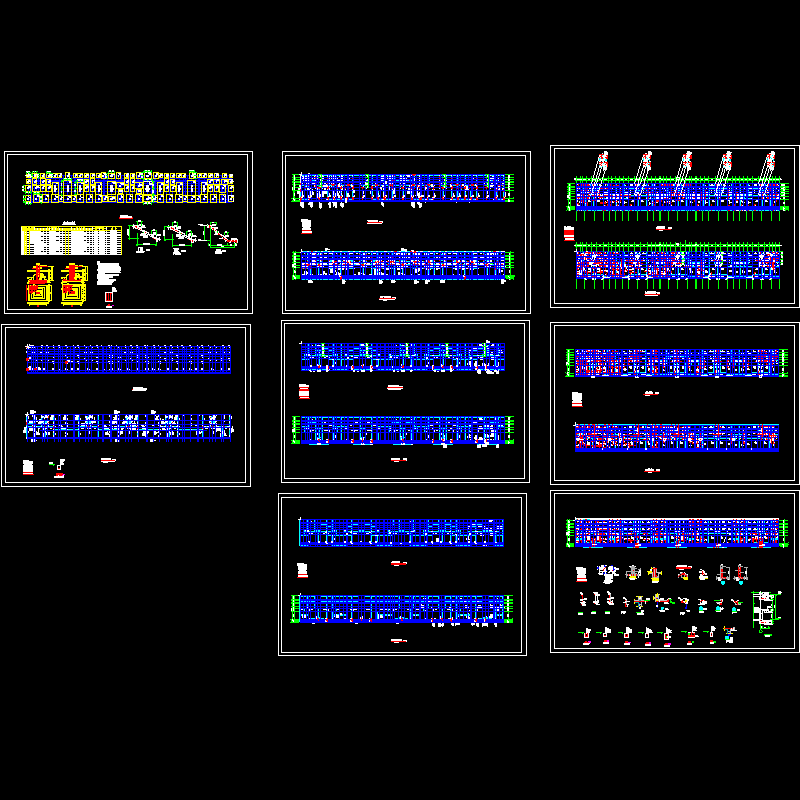 7层底框住宅结构CAD图纸(基础平面图)(dwg)