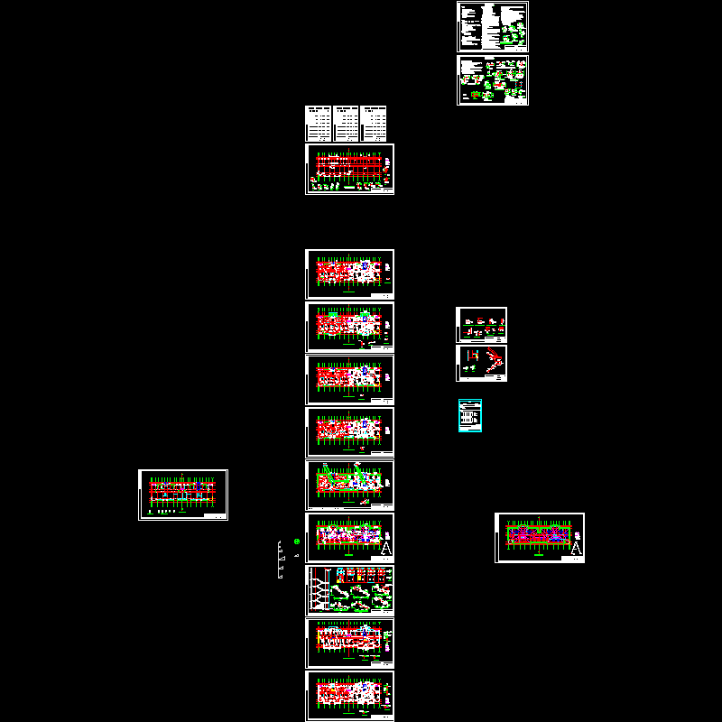 异形柱框架住宅结构大样图(梁平法CAD施工图)(dwg)