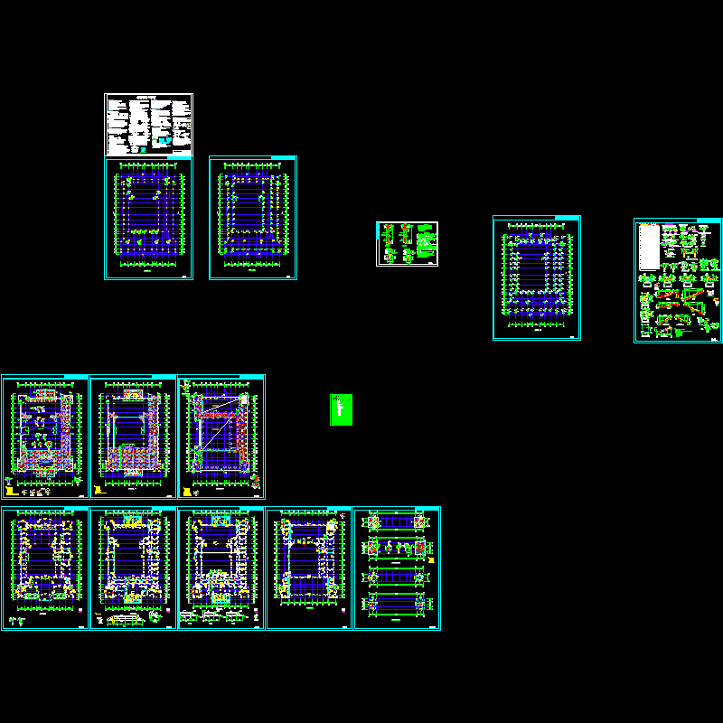 3层会议中心结构CAD施工图纸(dwg)(丙级桩基础)(二级结构安全)