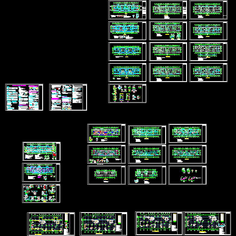 框剪住宅结构CAD施工图纸(dwg)