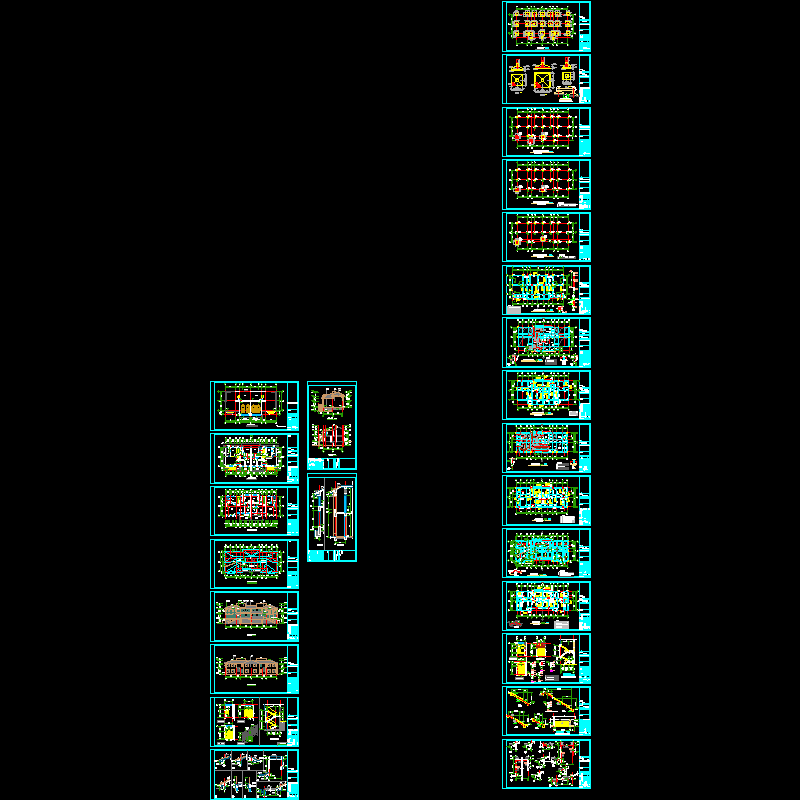 联排别墅结构CAD图纸(梁平法配筋图)(dwg)