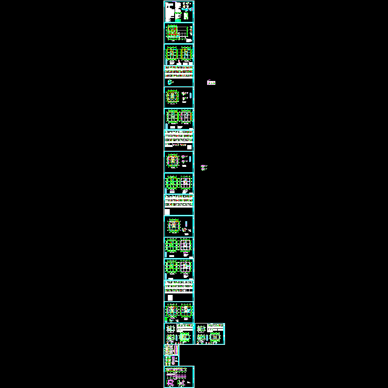 国内小区综合楼A座结构CAD施工图纸(dwg)