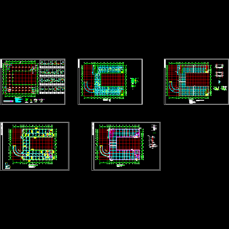 6级人防地下室结构CAD施工图纸(dwg)(丙级筏形基础)(二级结构安全)