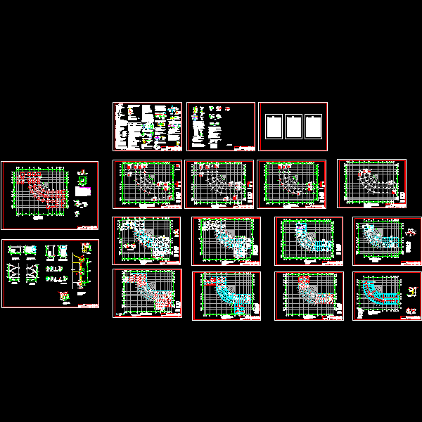 4层施工图纸书馆结构设计CAD施工图纸(dwg)(丙级独立基础)(二级结构安全)