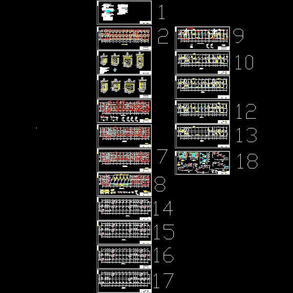 4层框架综合办公楼结构设计CAD施工图纸(dwg)(独立基础)(二级结构安全)