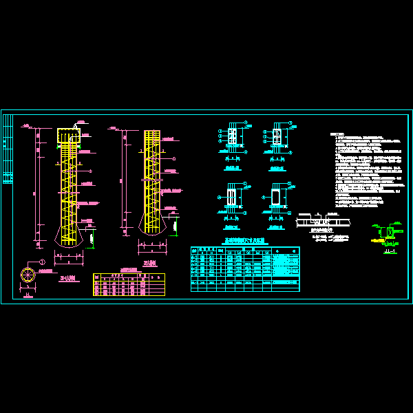 桩基础节点构造CAD详大样图(截面尺寸)(dwg)