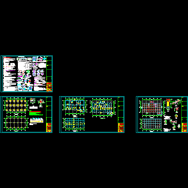 地上2层框架结构办公楼结构CAD施工图纸(dwg)(丙级独立基础)