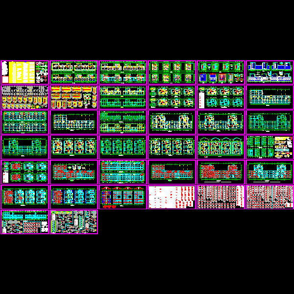 7层公建商业混凝土结构施工方案图纸（dwg格式CAD）(独立基础)