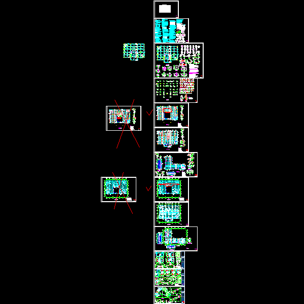 3层框架结构售楼中心结构CAD施工大样图(dwg)(桩基础)