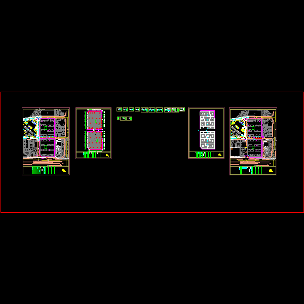 土钉墙基坑支护CAD施工图纸(平面布置图)(dwg)