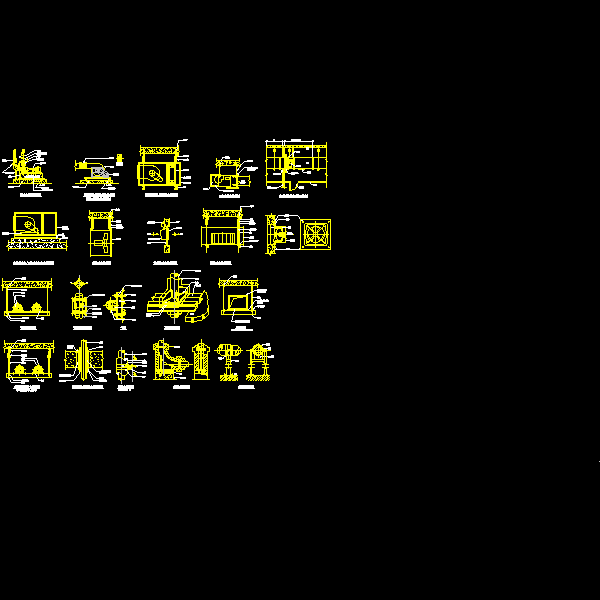 一份空调安装大样dwg格式图纸（座地单吸式离心扇安装详细设计CAD图纸）